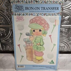 Vtg 1993 Precious Moments‎ Iron-On Transfer Design - Girl Golfer #503 NEW